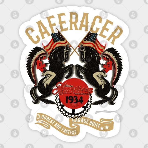 legendary American Cafe Racer Motorcycles Sticker by MotorManiac